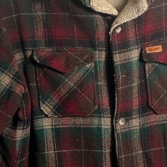Woolrich Vintage USA Hunting Woodsman Wool Blend Sz Large Coat Flaw - Picture 4 of 11